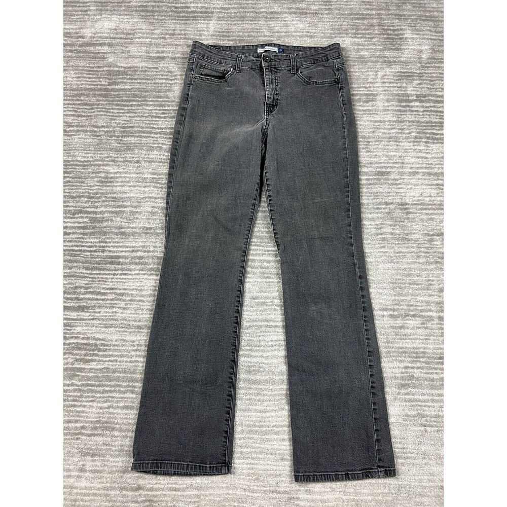 Bandolino Blu Jeans Womens 10 Gray Bootcut Beaded Pockets Casual